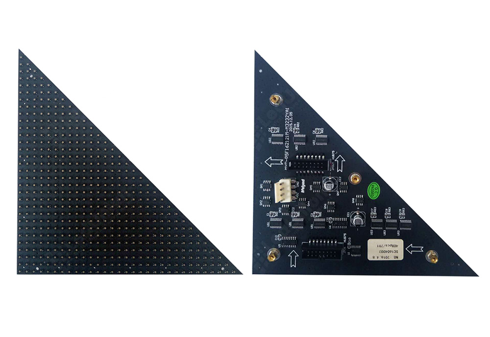 UniTriangle P4 Isosceles Right, P4, 229x229mm module, 57x57pix, 1000nit, 1920Hz, IP40