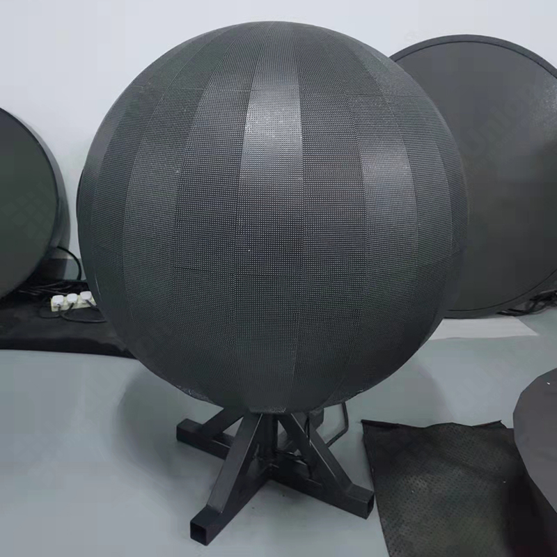 UniSphere D1.5, LED sphere 1.5m diameter, P2.5, 7.065sqm area, 1,490,720pix, Module magnetic suction install, Customizable semi/full sphere cabinet