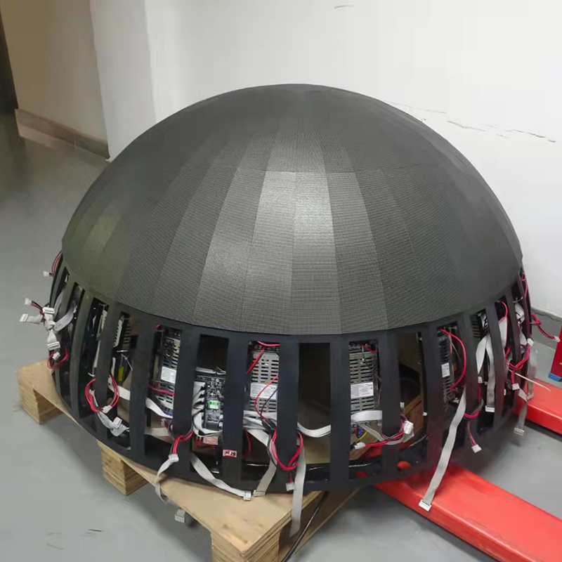 UniSphere D1.5, LED sphere 1.5m diameter, P2.5, 7.065sqm area, 1,490,720pix, Module magnetic suction install, Customizable semi/full sphere cabinet