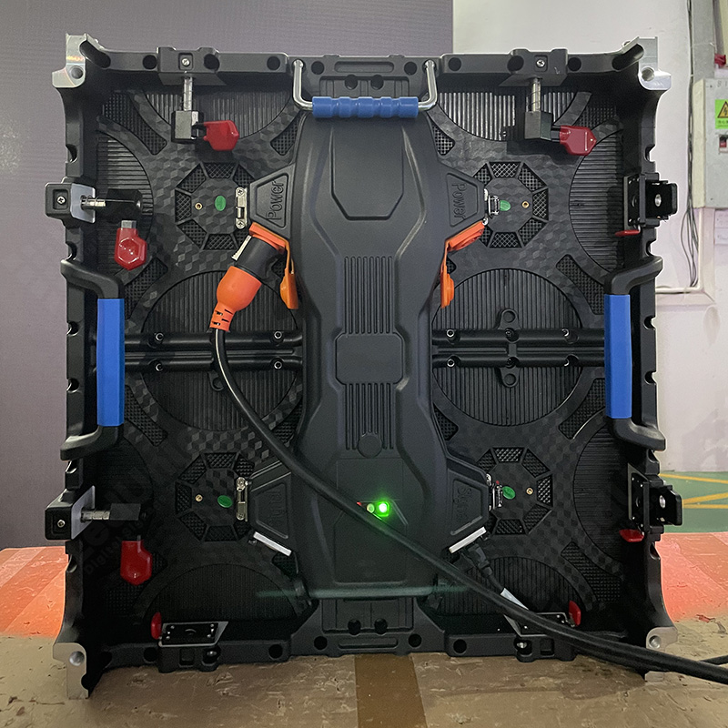 UniStage IN2.6, 500x500mm cabinet, 192x192pix, 1000nit, 3840Hz, IP45, 7kg, Stacking/hoisting, +/-10 degree curvable, Right angled cabinet available, Magnetic suction module, Pluggable power box, Max hoisting 10m vertically